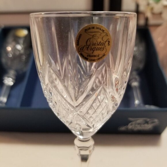 Cristal D'Arques - 1980's Fontenay Liquer Sherry Cordial Glasses - Set of 4 NIB - Picture 2 of 9